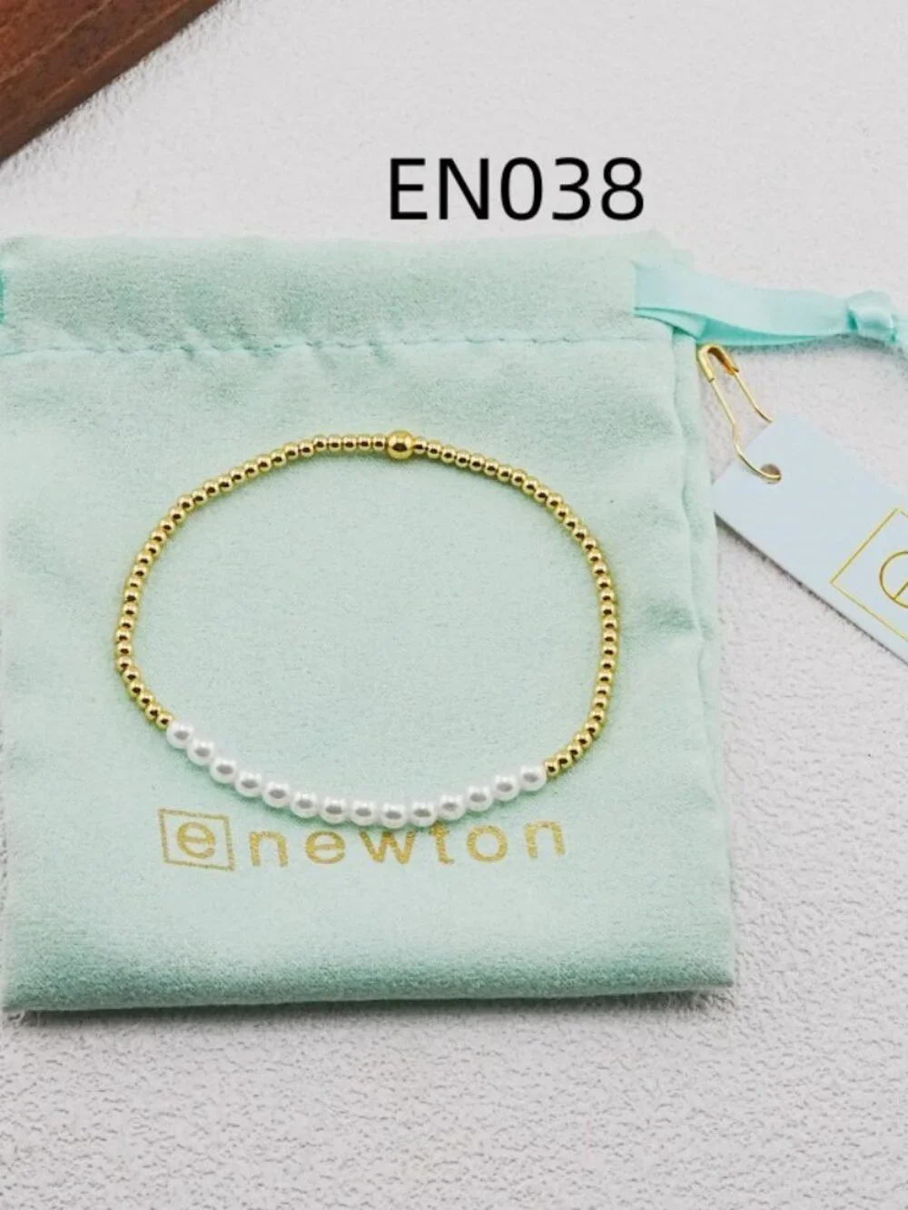 Enewton Gold Bead & Pearl Single Bracelet